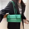 Evening Bags Leather Shoulder Designer Green Fashion Bag Woman Baguette Satchel Female Tote Luxury Handbag For Women 2021 Handbags