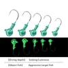 Lysande Fiske Lure Set Night Glow Bait Kit Hooks