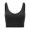 Lu-109 Sport Vet Fie Top für Damen, Yoga-BH, sexy Outdoor-Unterwäsche, Tanktop, einfarbig, kurzes Damen-Top, elastisch mit abnehmbaren Körbchen, Yoga-Sport-BH, schöner Rücken