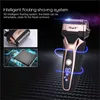USB 충전식 전기 면도기 스테인레스 스틸 면도기 남성 3D 트리플 플로팅 블레이드 면도기 면도기 바베이어 Eletrico 220112