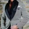 2 piece Checkered Men Suits with Shawl Lapel Slim fit Wedding Tuxedo for Groomsmen Plaid Man Fashion Clothes Set Jacket Pants X0909