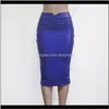 Womens Clothing Apparel Drop Delivery 2021 Women Pu Leather Long Solid Color High Waist Slim Hip Pencil Skirts Vintage Bodycon Skirt Sexy Clu