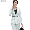 Busines broek pak mode formele lange mouwen slanke blazer en broek kantoor dames interview werkkleding 210604