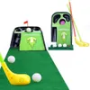 Детский крытый гольф вставка для тренера, установленная портативная тренировка для гольфа, положить коврик зеленый тренер с фарватерами по борьбе со СПИДом детской тренировочной тренировочной тренировки игрушки с звуком