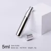 5 ml mini glazen parfumfles aluminium spray verstuiver flessen monster lege goud zilveren zwarte glazen flesjes 100 stks / partij wanneer grotere hoeveelheid ondersteuning logo aangepast