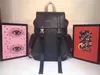 Designer Luxe rugpakket Black Gray 495563 Purse Leather Black Bestiary Tigers Purse Backpack Maat 34x42x16cm