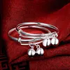 Guochao Baby One Year Old Full Moon Gift Children's Bracelet S999 Silver Personalized Bell Bracelet