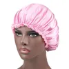 Bonnet/crâne casquettes soins des cheveux longs femmes mode Satin Bonnet casquette nuit couleurs tête Beanie Wrap chapeau sommeil chapeaux 18 femmes soie