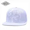 PANGKB Marque 23 CAP blanc Hip-Hop basket snapback chapeau pour hommes femmes adultes en plein air décontracté réglable soleil casquette de baseball os Q0911
