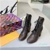 Botas de tobillo de diseño de lujo con cremallera de alta calidad para mujer, bota de diseñador para mujer, suela de goma Martin Desert, antideslizante, resistente al desgaste, 2022