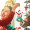 2021 Kerstdecoratie Hanger Santa DIY XTmas Tree Decorations Hars Hanging Hangers