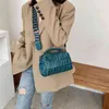 2024 new fashion embossed handbag Pu Boston Bag Small purse broadband messenger one shoulder women's bag