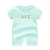 新しい2021Summeファッションレター赤ちゃん男の子服ホワイトピンクグリーン長袖ブランド生まれたばかりの赤ちゃん女の子ローマン0-3ヶ月