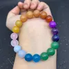 Naturlig kristallgåva stupa armband för kvinnor singel cirkel smycken romantisk avslappnad yoga chakra mode