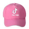 Tiktok Letters Printed Unisex Summer Baseball TIK TOK Couple Women Men Outdoor Visor Peaked Caps Sports Casual Sun Hats Ball Cap g1083192