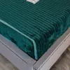 Plain Color Thicken Flannel Warm Bedding Set Velvet Duvet Cover Bed Sheet Pillowcases Home Bed Linens 210626