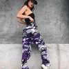 Women High Waist Camouflage Pants Fashion Pantalon Femme Trouser Ankle-Length Sweatpants Cotton Streetwear Camo 210607