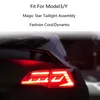 Un ensemble de feux arrière de voiture feu arrière LED pour Tesla modèle 3 assemblage de lampe de voiture frein brouillard en cours d'exécution clignotant halogène feu arrière
