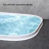 Set di accessori per il bagno Striscia di ritenzione idrica per il bagno Doccia Barra di separazione asciutta e bagnata WC impermeabile Guarnizione in gel di silice morbido