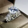 Bandringen Princess Jewelry volledige diamant trouwring bling zirconia cz verlovingsring 815706943 liefde ring naweil