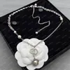 Fashion Pearl Earrings Set For Women C Earring Luxurys Designers Heart Necklace Earrings Jewelry Choker With Box D2111303Z263C