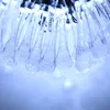 32FT 10M 100LED Solar Water Drop Fairy String Light Outdoor Garden Party Christmas Lawn Lamp Decor - White
