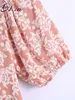 HSA Summer Women's Casual Floral Print Dress Boho Kortärmad Kvinna Mode Kvinna Lösa Ruffles Mini Klänningar Robe Femme 210716