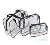 NOUVEAU PORTABLE CLEAR CLEAR COSMETIC MAQUILLAGE SAC SACS DE STOCKAGE transparent