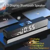 Bluetooth5.0 Computer Speakers Heavy Bass Subwoofer Music Player With FM Radio Function Alarm Clock Temperature Display