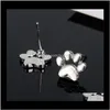 Kolczyki stadninowe biżuteria pusta pens pies pAW druk kolczyka kobiet dziewczyna moda szczenię
