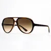 Pilot Pilot Sunglasses Fashion Kobieta Man Sun okulary Sun Claless Soczewki Des lunettes de Soleil ze skórzaną brązową case3480725