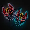 Costume Accessories Hot Sales LED Mask Glowing Halloween Party Mask Rave Carnival DJ Light Up Anime Cosplay P