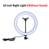 10inch LED Ring Light Photographic Selfie Ring Lighting con supporto per smartphone Youtube Makeup Video Studio Treppiede Lights