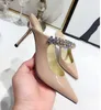 Elegancka Lady Bing Fashion Wedding Sandals Buty na wysokim obcasie Kryształy Kryształki Rhinestone Bridal Shoess z imprezą dla kobiet duży rozmiar euro 35-43