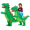 Uppblåsbar dinosaurie kostym vuxna barn t rex kostym spränger snygg klänning maskot jul halloween fest kostym för män kvinnor q06269564