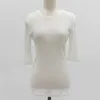 Womengaga White Base Tops Slim Tunn Round Neck Half Sleeve Transparent Sexig Koreansk T-shirt Sommar Rosa Kvinnor Y34W 210603