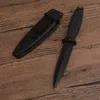 1 stücke KS 4007 Outdoor Survival Gerade Taktische Messer 8Cr13Mov Double Action Schwarz Oxid Klingen ABS Griff Feststehende Messer mit Kydex