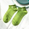 Women Socks 3pairs Cotton Short Set Green Avocado Fruit Funny Cute Sock Harajuku Japanese Casual Girl Ankle Sox Christmas Gift & Hosiery