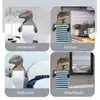 3D Dinosaurus Papierrolhouder Wandgemonteerd Toiletpapierrek Tyrannosaurus Decoratieve Tissue Handdoekenhouder voor Badkamer Thuis 21110278o