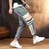 Hip Hop Boy Multi-pocket Elastic Waist Design Harem Pant Men Streetwear Punk Casual Trousers Jogger Overalls Fashion Male Pants Men's