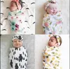 Emmababy 2 Pz/set! Neonato Fashion Baby Swaddle Coperta Baby Sleeping Swaddle Muslin Wrap Fascia 2421 V2