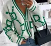 Kadın Sweaters 2023ll Yeni Sıcak Satış Trend Boyun Kadınlar Uzun Kollu Caridigan Kadınlar Yeşil Sonbahar Kış Örme Süveter Gevşek Moda Jumper Üstleri Vintage