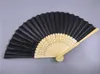 Chinese Imitating Silk Hand Fans Blank Wedding Fan For Bride Weddings Guest Gifts 50 PCS Per Package