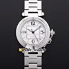 V9F 35mm W31074M7 A2892 A2892 Automatyczne damskie zegarek Silver White Dial Bransoletka ze stali nierdzewnej Bransoletka Ladies Hello_watch HWCR G12A (1)