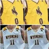 NCAA College Wyoming Cowboys Basketball Jersey 0 Jake Hendricks 1 Bradley Belt 2 Banks 5 Haize Fornstrom Custom Ed