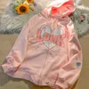 Kvinnors Jackor Neue Liebhaber Zip Up Jacke Mantel Hoodies Frauen 2021 Herbst Mode Langarm Teens Kleidung Harajuku Hip Hop Bergroen Streetwe