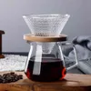 Plastic Maker V60 Glass 800ML/600ML/360ml Dripper and Pot Set for Filter Reusable Coffee Filters 210408