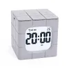 Magic Cube Alarm Clock LED Multifunktionell tidshanterare USB Laddning Alarmklocka Timer Studiatillförsel