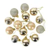 36st Rose Gold Plastic Christmas Balls Ornament 4cm Hang Pendant Ball Inomhus Nyår Xmas Tree Decor Hem Juldekoration P332S