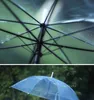 Transparenta paraplyer Automatisk lång handtag Kreativt rakt stångkrokparaply Enkel hushållsunderlägg T2i52952